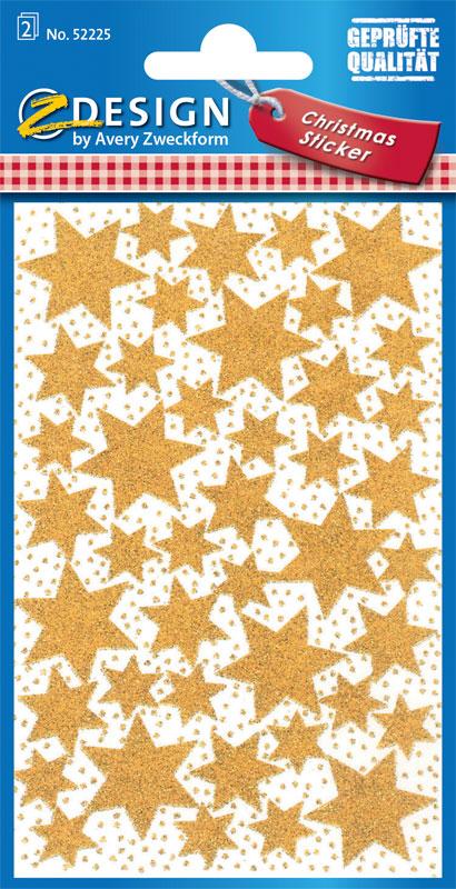 Weihnachts Sterne Glimmer gold